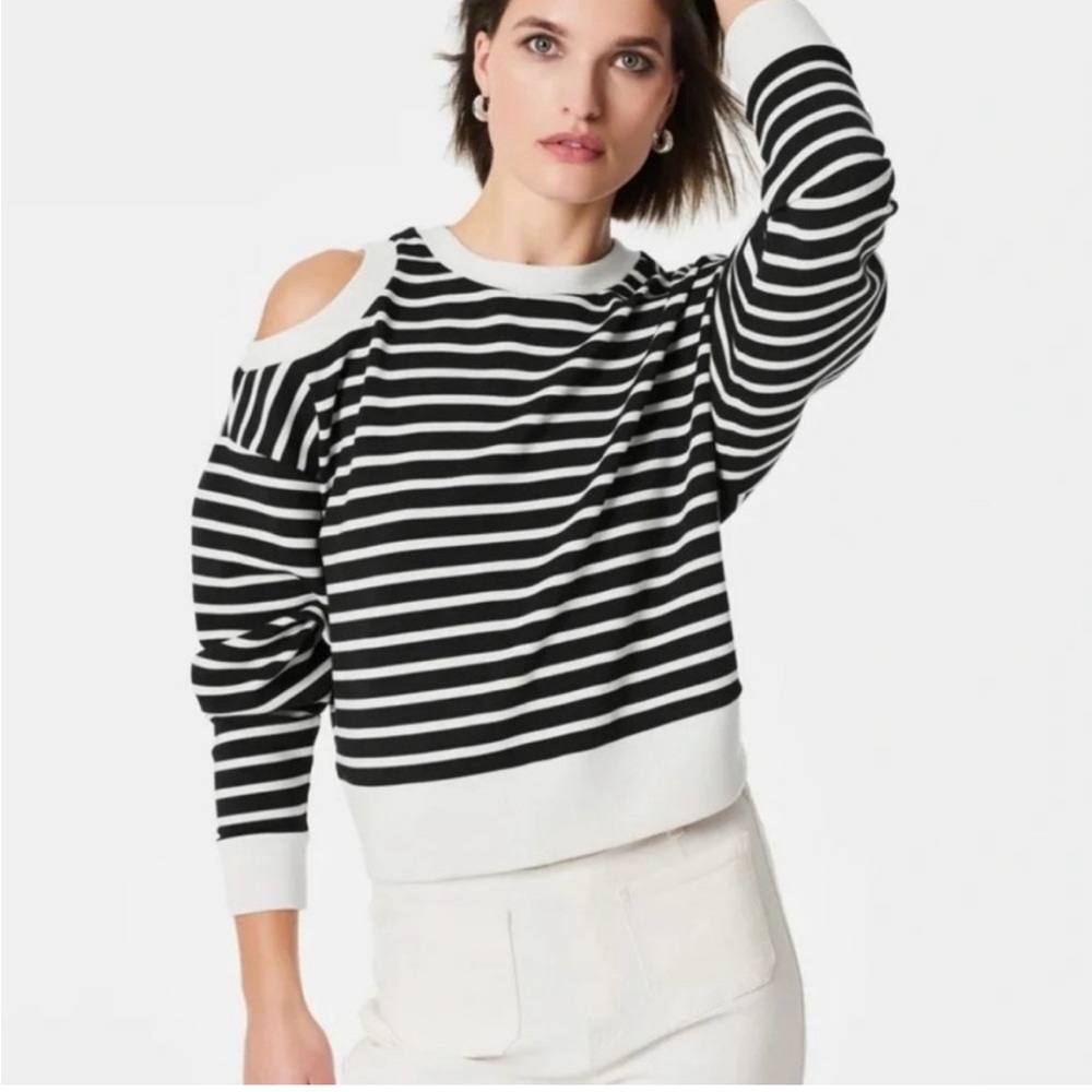 Spanx air essentials cold shoulder top
